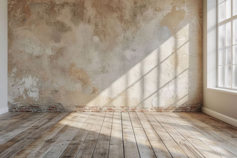 leerer Raum mit Holzboden